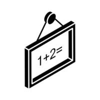 Get this isometric style icon of math equation. vector