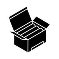Visually engaging isometric icon showing chalk box. vector