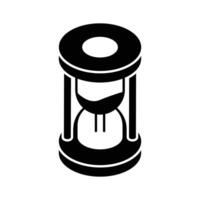 A visually appealing isometric filled icon of hourglass vector