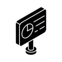 Check out this isometric icon showing lecture board. vector