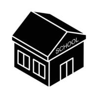 An amazing isometric icon showing school building. vector