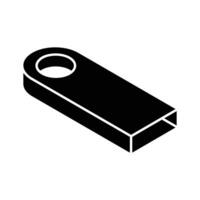 A customizable isometric icon of usb storage drive. vector