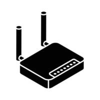 A modern isometric style icon of wifi router. vector