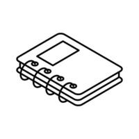 Check out this isometric outline icon of diary.. vector