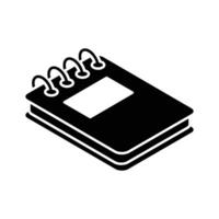 Get a glimpse of this isometric notepad icon. vector