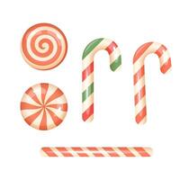 Candy cane and peppermint border frames for Christmas design projects vector