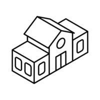 A premium isometric style icon of university campus.. vector