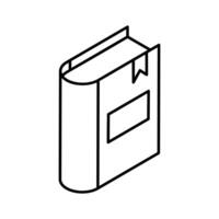 Trendy isometric outline icon showcasing a reading book.. vector