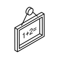 Get this isometric style icon of math equation.. vector