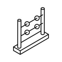 Check out this isometric outline icon of abacus.. vector