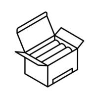 Visually engaging isometric icon showing chalk box.. vector