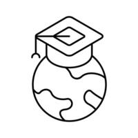 Grab this isometric icon showing global education concept.. vector