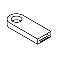 A customizable isometric icon of usb storage drive.. vector