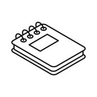 Get a glimpse of this isometric notepad icon.. vector