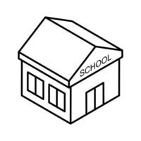 An amazing isometric icon showing school building.. vector