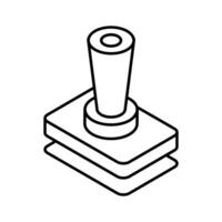 Get this isometric icon of stamp impression tool.. vector