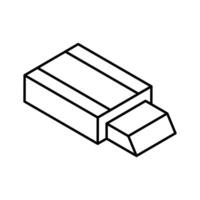 Check out this isometric outline icon of eraser.. vector