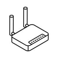 A modern isometric style icon of wifi router.. vector