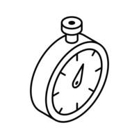 A premium isometric icon of digital stopwatch timer.. vector