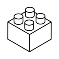 Get this isometric outline icon of study building block.. vector