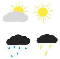 Simple weather flat style vector
