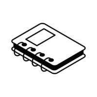 Check out this isometric filled icon of diary... vector