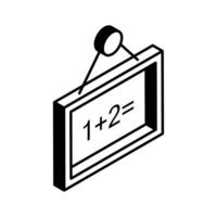 Get this isometric style icon of math equation... vector