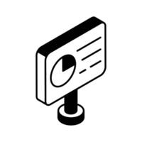 Check out this isometric icon showing lecture board... vector