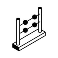 Check out this isometric filled icon of abacus... vector