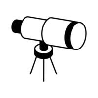 Grab this isometric filled icon of space telescope... vector
