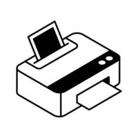 Trendy isometric icon showing a printer device... vector