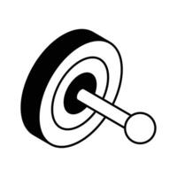 A captivating isometric style icon of target symbol... vector