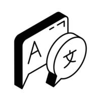 A captivating isometric filled icon of language exchange... vector