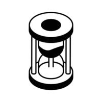 A visually appealing isometric filled icon of hourglass... vector