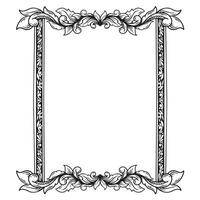 Illustration of floral frame design with vignetted corners. vector