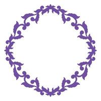 Beautiful round floral frame with gradient fill. Raster clip art. vector