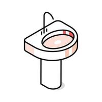 Well crafted isometric icon highlighting a stylish washbasin vector