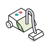 Ready to use isometric icon of a vacuum cleaner vector
