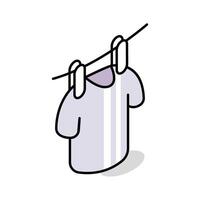 Trendy isometric icon of drying shirt, easy to edit vector