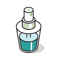 Well crafted isometric icon showing mist spray bottle vector
