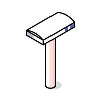 A premium isometric icon of a single blade razor vector