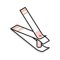 A visually appealing isometric icon of metal nail clipper vector
