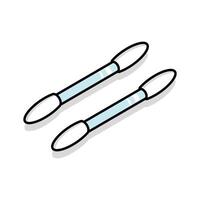A modern isometric icon of cotton swabs in container vector