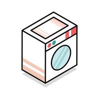 Trendy isometric icon of washing machine appliance vector