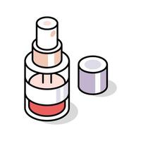 Get a glimpse of this isometric icon of mouth spray vector