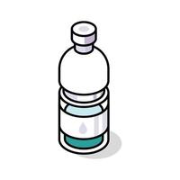 A modern isometric icon of reusable water bottle container vector