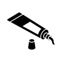 A trendy isometric icon featuring toothpaste tube and cap.. vector