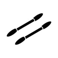 A modern isometric icon of cotton swabs in container.. vector