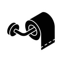 A visually engaging isometric icon of toilet paper roll.. vector