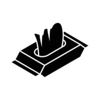 A customizable isometric icon of wet wipes packet.. vector